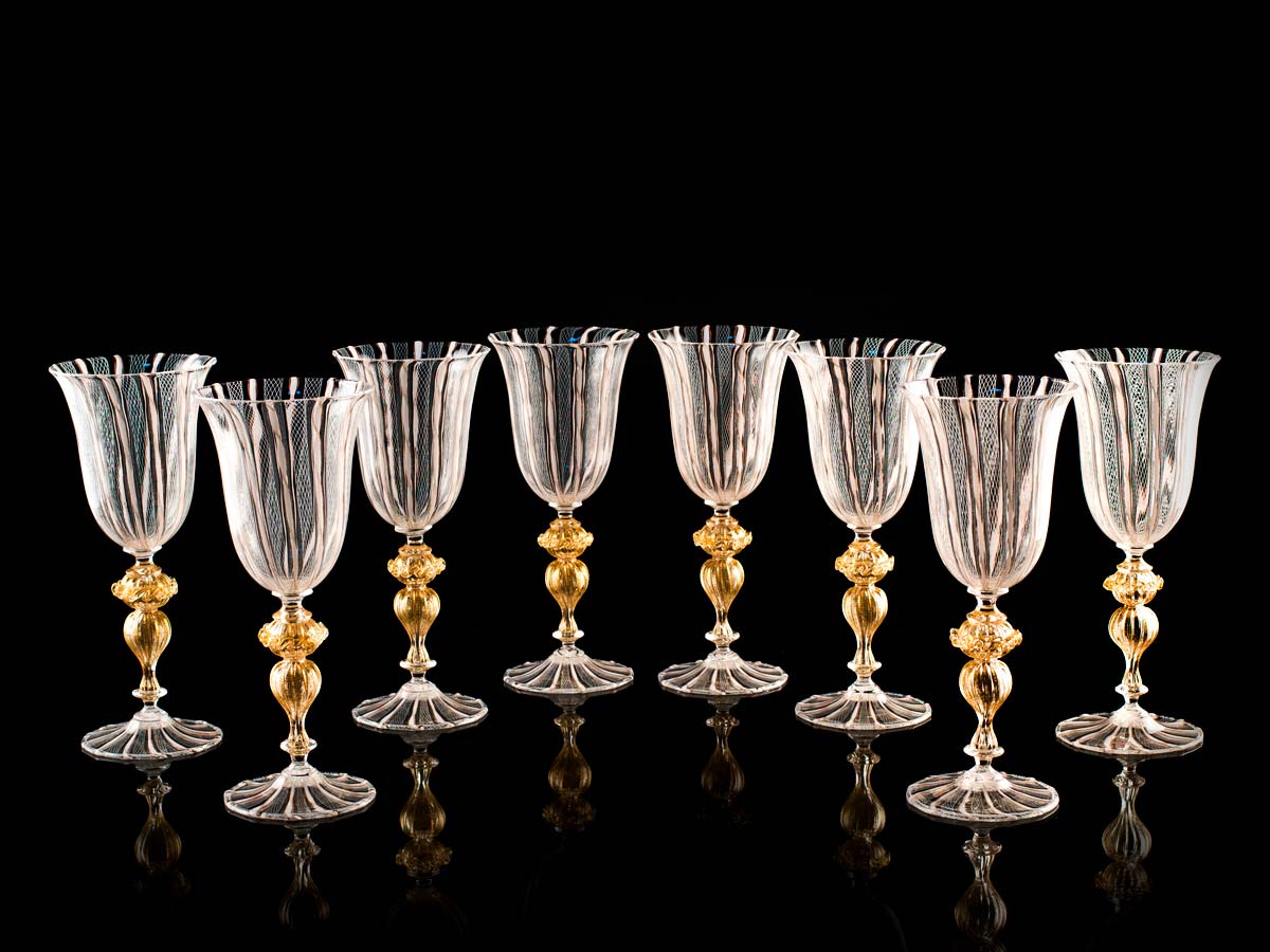 Seguso Gianni Golden Decorative Glassware