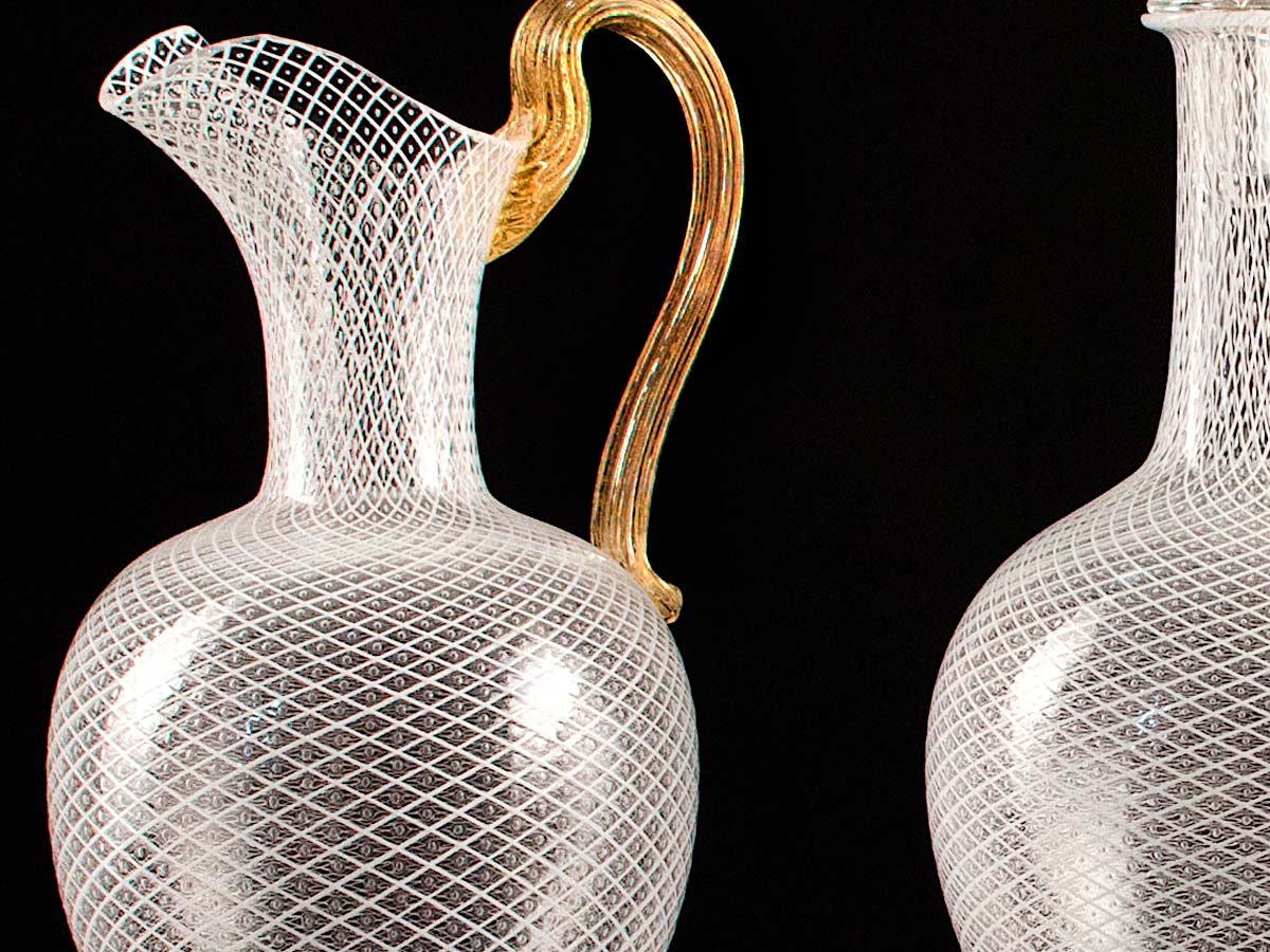 Murano Glass Clear Carafes