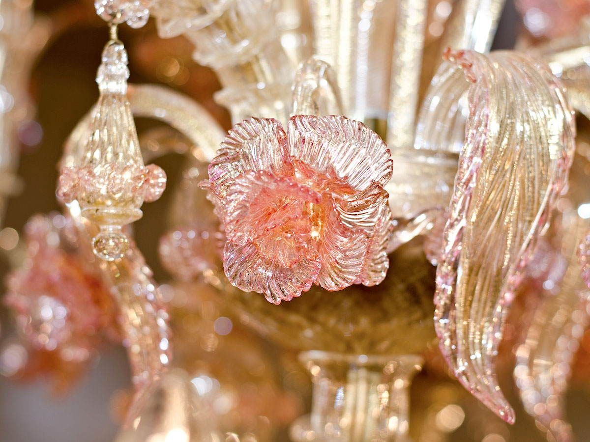 Rezzonico Rose Glass Chandelier