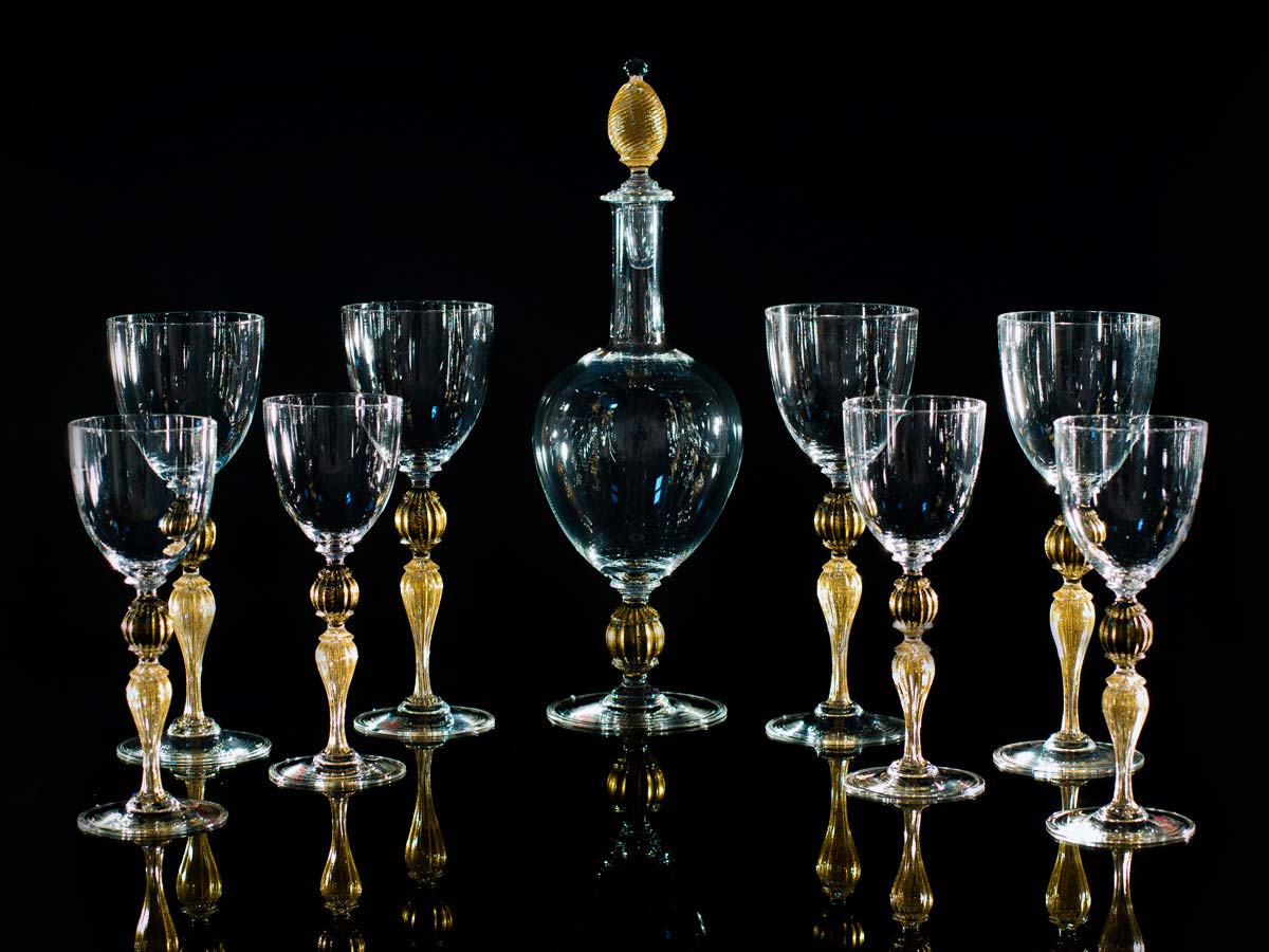 Seguso Gianni Murano Golden Glassware